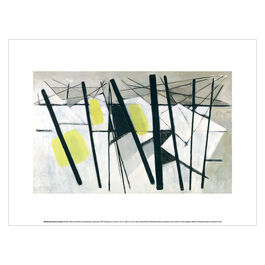 Wilhelmina Barns-Graham White, Black and Yellow art print