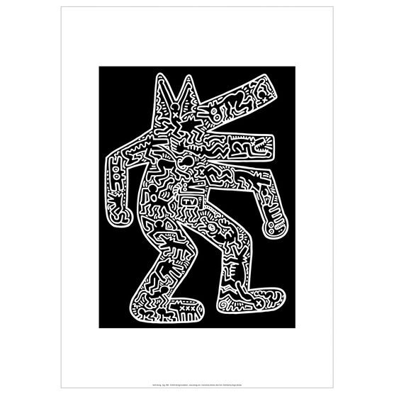 Keith Haring: Dog on Black exhibition poster