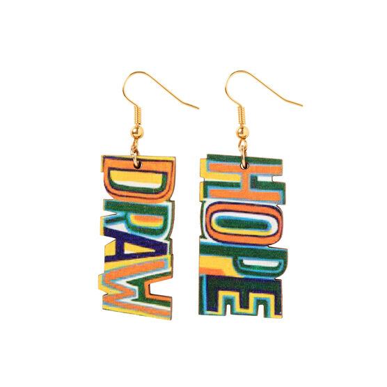Bob and Roberta Smith Draw Hope earrings