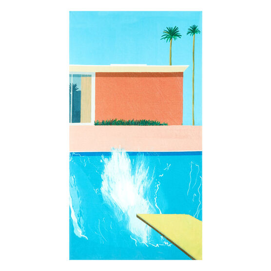 Hockney Bigger Splash beach towel