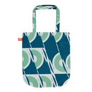 Laura Spring green and blue circle tote bag