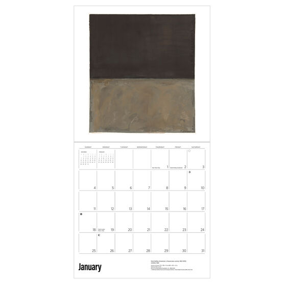 Mark Rothko 2026 wall calendar