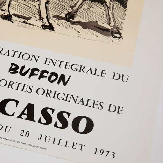 Picasso Illustration Intégrale du Buffon 1972 rare vintage poster