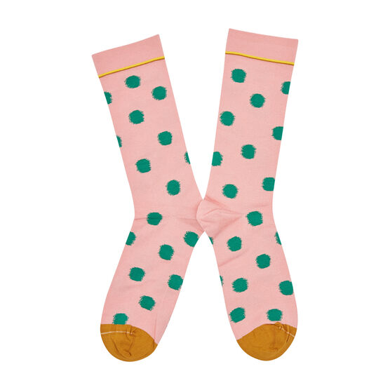 Bonne Maison pink polka dot socks