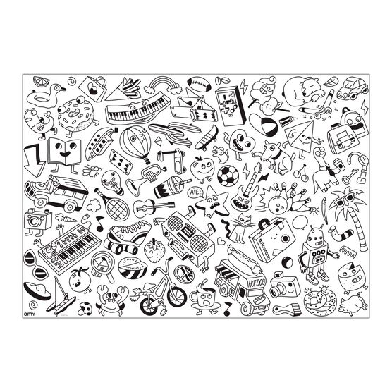 OMY pop colouring poster