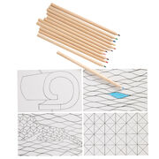 Lubaina Himid colour-in postcards and pencil set