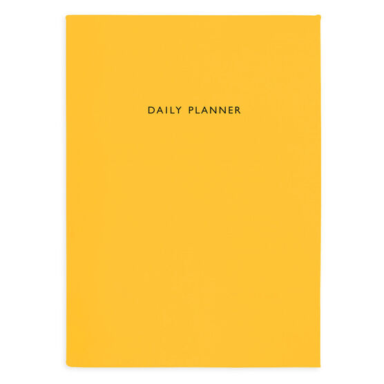 Yellow daily planner notebook