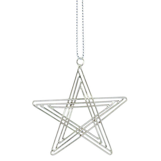 Silver star decoration