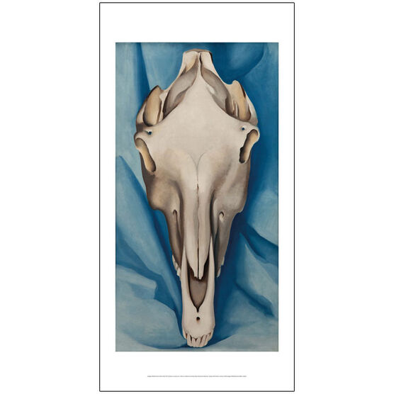 Georgia O'Keeffe Horse's Skull on Blue (50 x 100 poster)