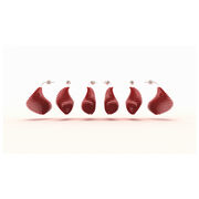Red Helix 3D printed earrings