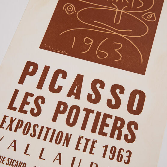 Picasso Les Potiers Exposition 1963 rare vintage poster