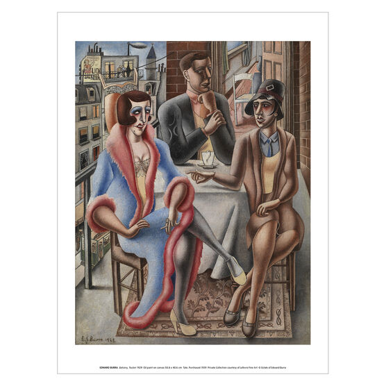 Edward Burra Balcony, Toulon art print