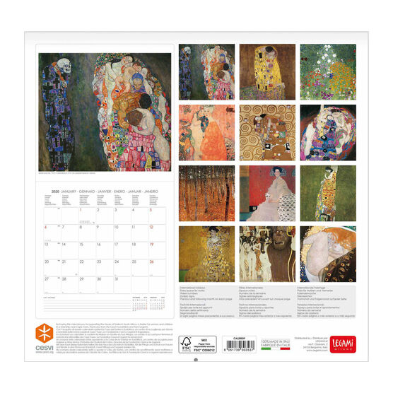 Klimt 2020 calendar