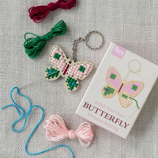 Stitch your own Butterfly keyring kit