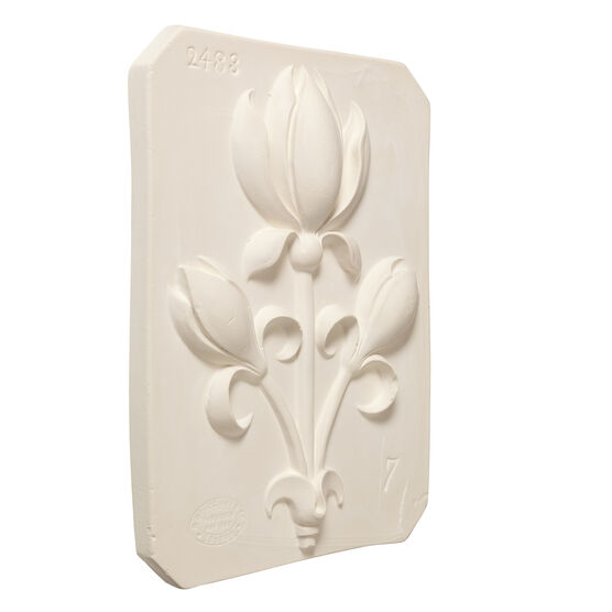 Decorative tulip plaster cast plaque