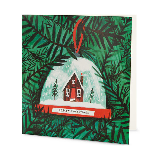 Nina Cosford: Snow Globe Christmas card (pack of 6)