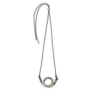 Ceramic Peony loop necklace