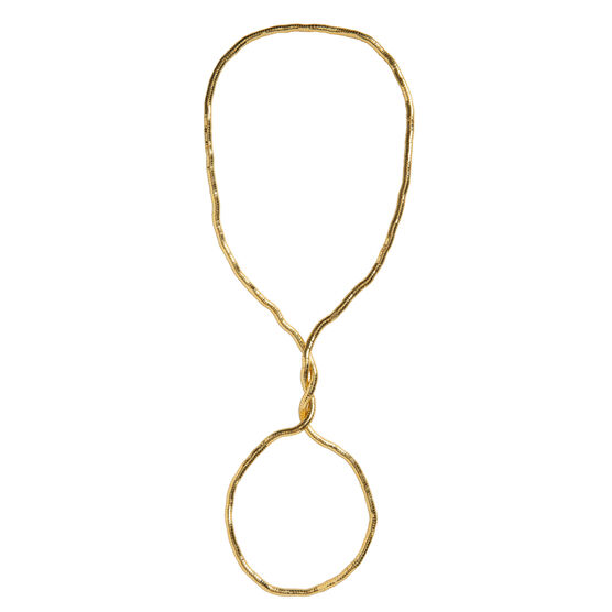 Bendable gold snake necklace