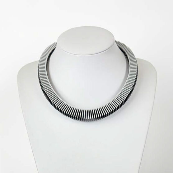 Grey and black 3D printed necklace