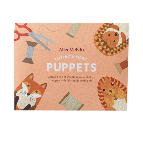 Cut out & make British animal puppets sewing kit