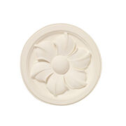 Decorative plaster cast flower roundel