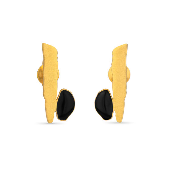 Joan Miró Gold and Black stud earrings