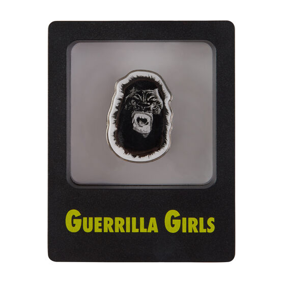 Guerrilla Girls Gorilla Mask pin badge