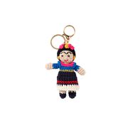 Frida Kahlo crochet doll keyring