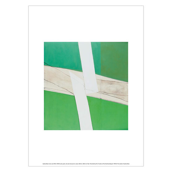 Sandra Blow Green and White (unframed print)