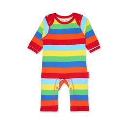 Multi-stripe baby sleep suit