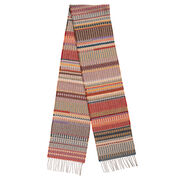 Terracotta striped scarf