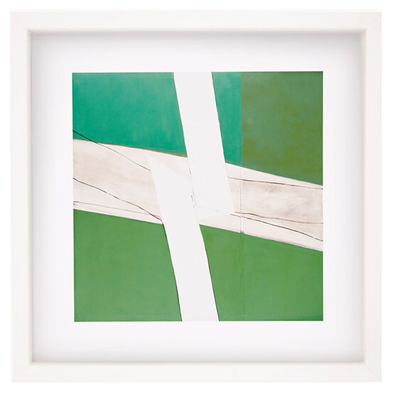 Sandra Blow Green and White (framed print)