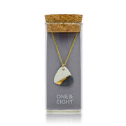Grey and gold porcelain necklace