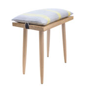 Hearth stool with woven cushion