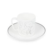 Picasso Woman with Flower Writing espresso cup and saucer