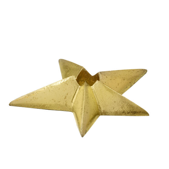 Gold star candle holder