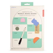 Magnetic weekly memo board