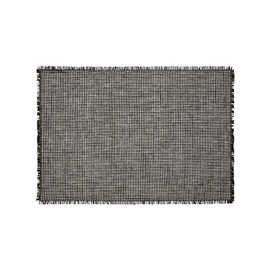 Mourne Textiles black and white table mat