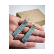 Seascape ceramic earrings