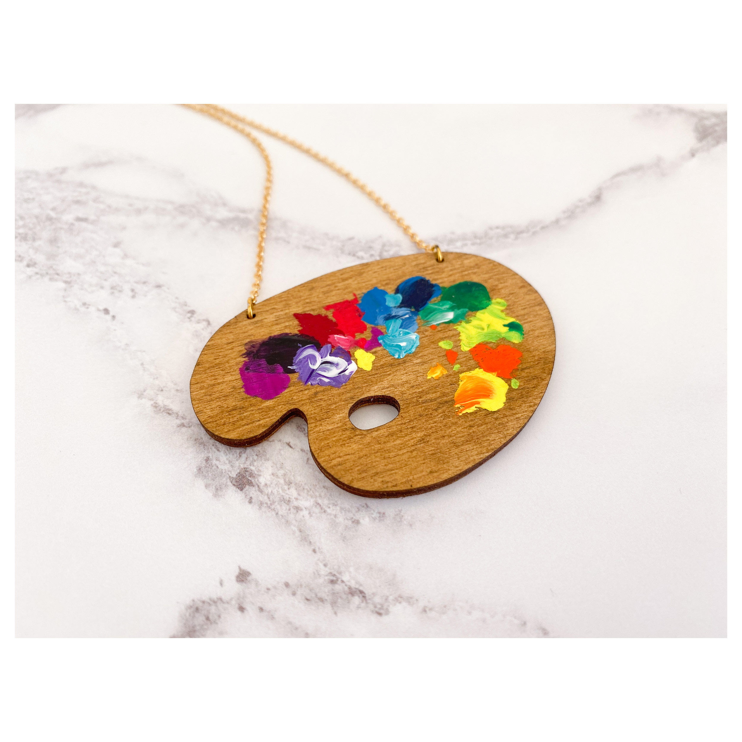 Painted necklace cheap