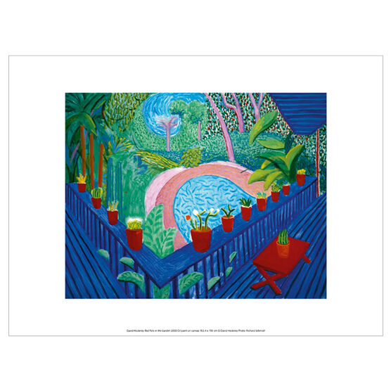 David Hockney Red Pots in the Garden (exhibition print)