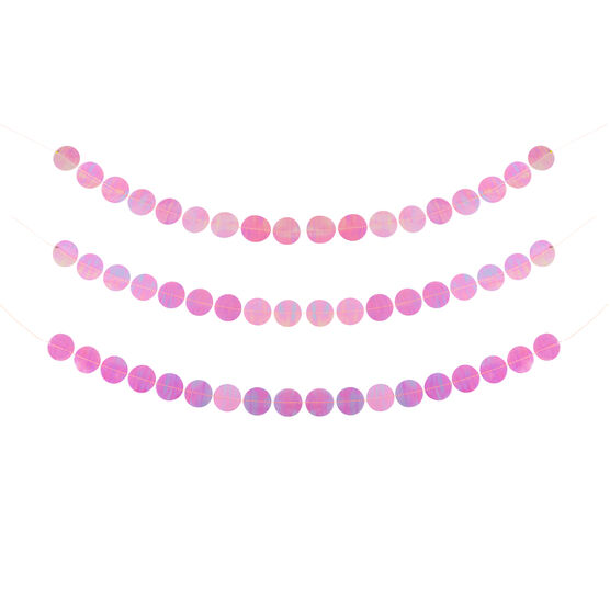 Iridescent paper garland