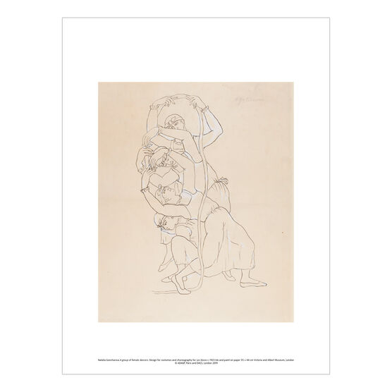 Natalia Goncharova: A group of female dancers exhibition print
