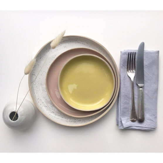 Dusty pink ceramic plate