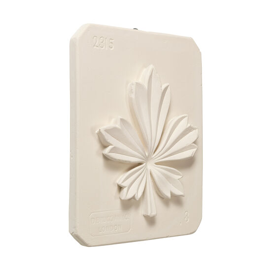Decorative leaf plaster cast plaque