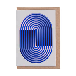 Marathon Blue greetings card