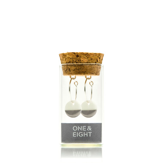 Silver dipped porcelain earrings