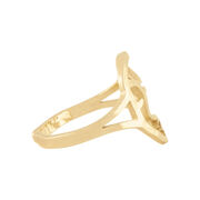 Gold face ring