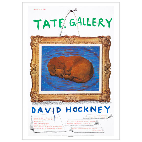 David Hockney 1988-9 vintage exhibition poster