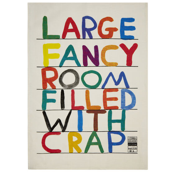 David Shrigley Fancy Room tea towel